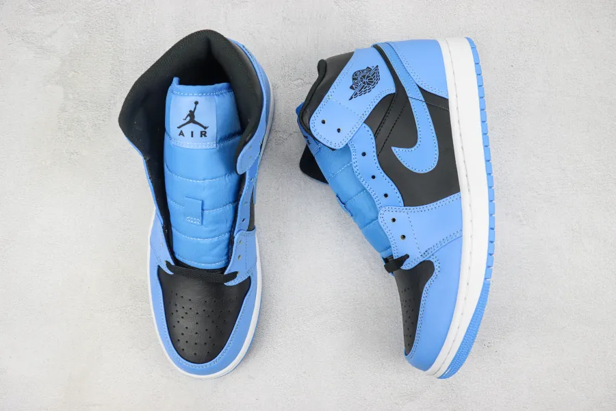 Air Jordan 1 Mid University Blue Black 