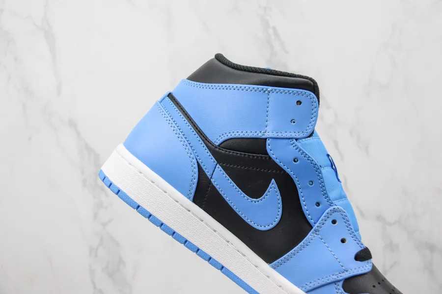 Air Jordan 1 Mid University Blue Black 