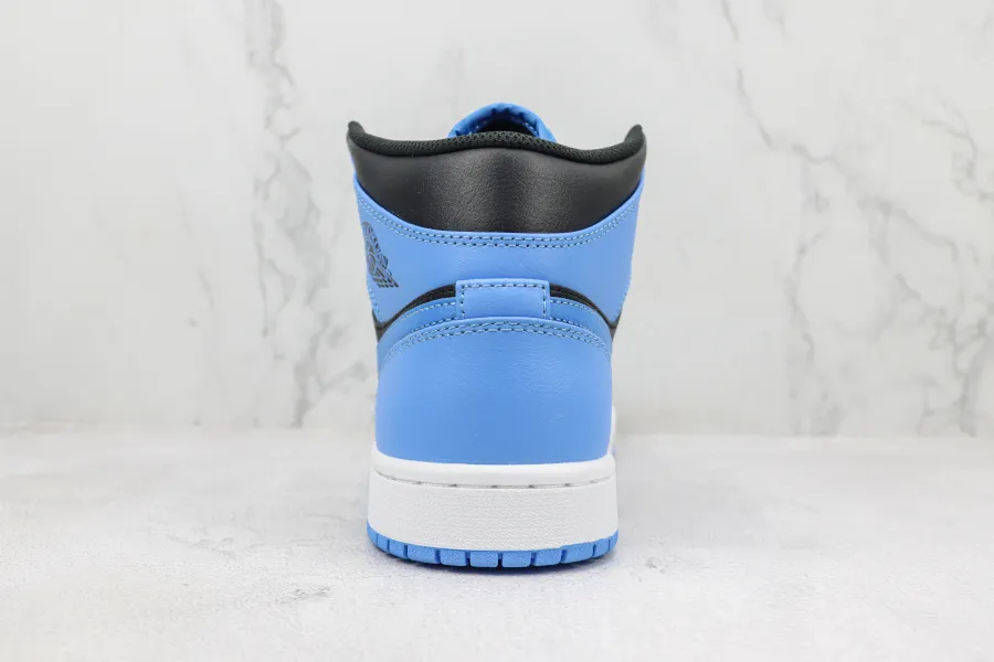 Air Jordan 1 Mid University Blue Black 