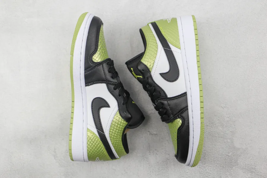 Wmns Air Jordan 1 Low Se Vivid Green Snakeskin 