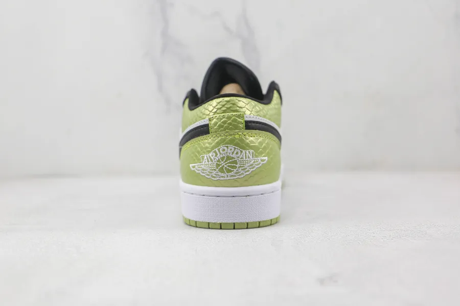 Wmns Air Jordan 1 Low Se Vivid Green Snakeskin 